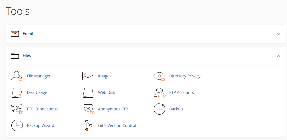 Go to server file manager