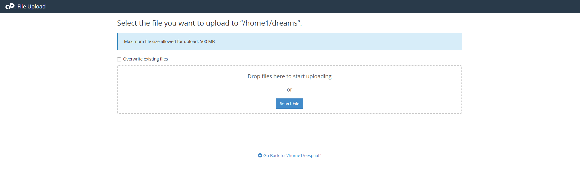 Select and choose file